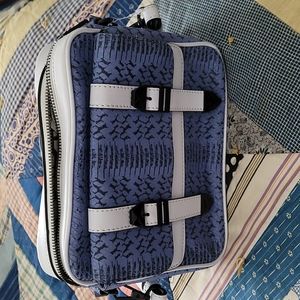 NWOT Rebecca Minkoff Blue & White Reptile Print Small Crossbody Bag